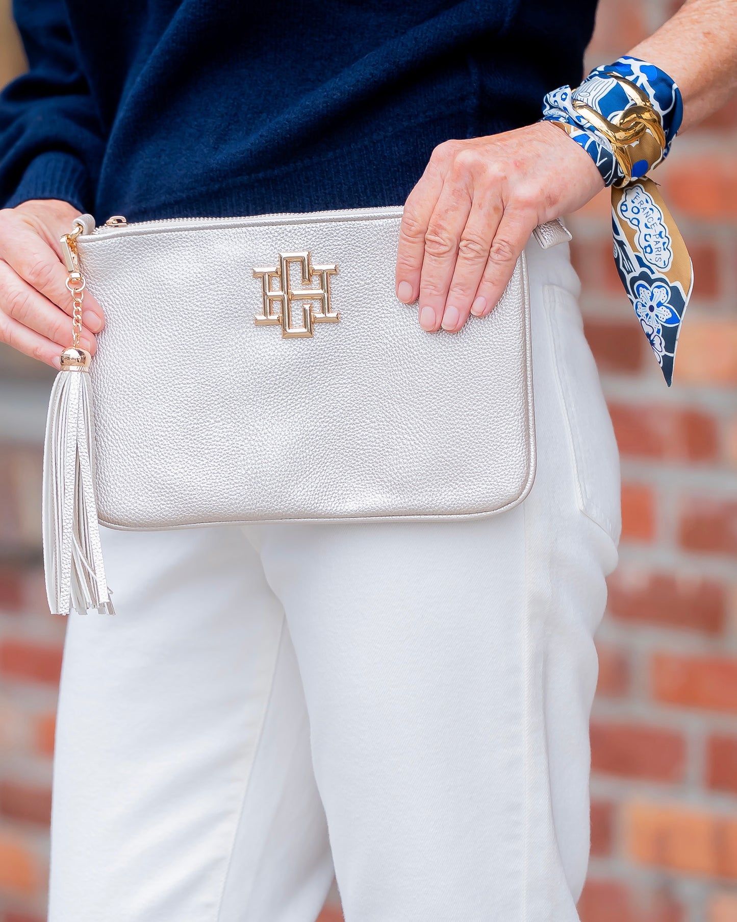 Madelyn Clutch/Crossbody Pearl