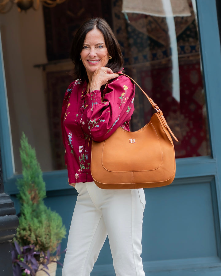 Caroline Hill Hadlee Hobo Bag Saddle S