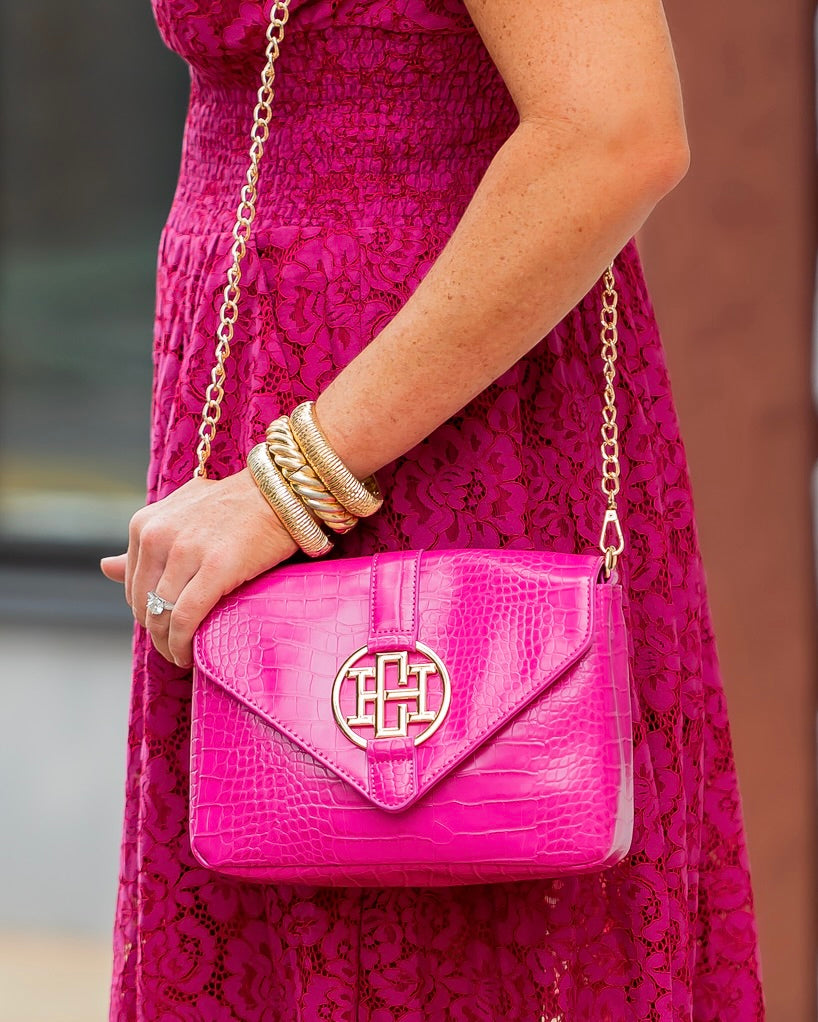 Isabella Crossbody Hot Pink EC