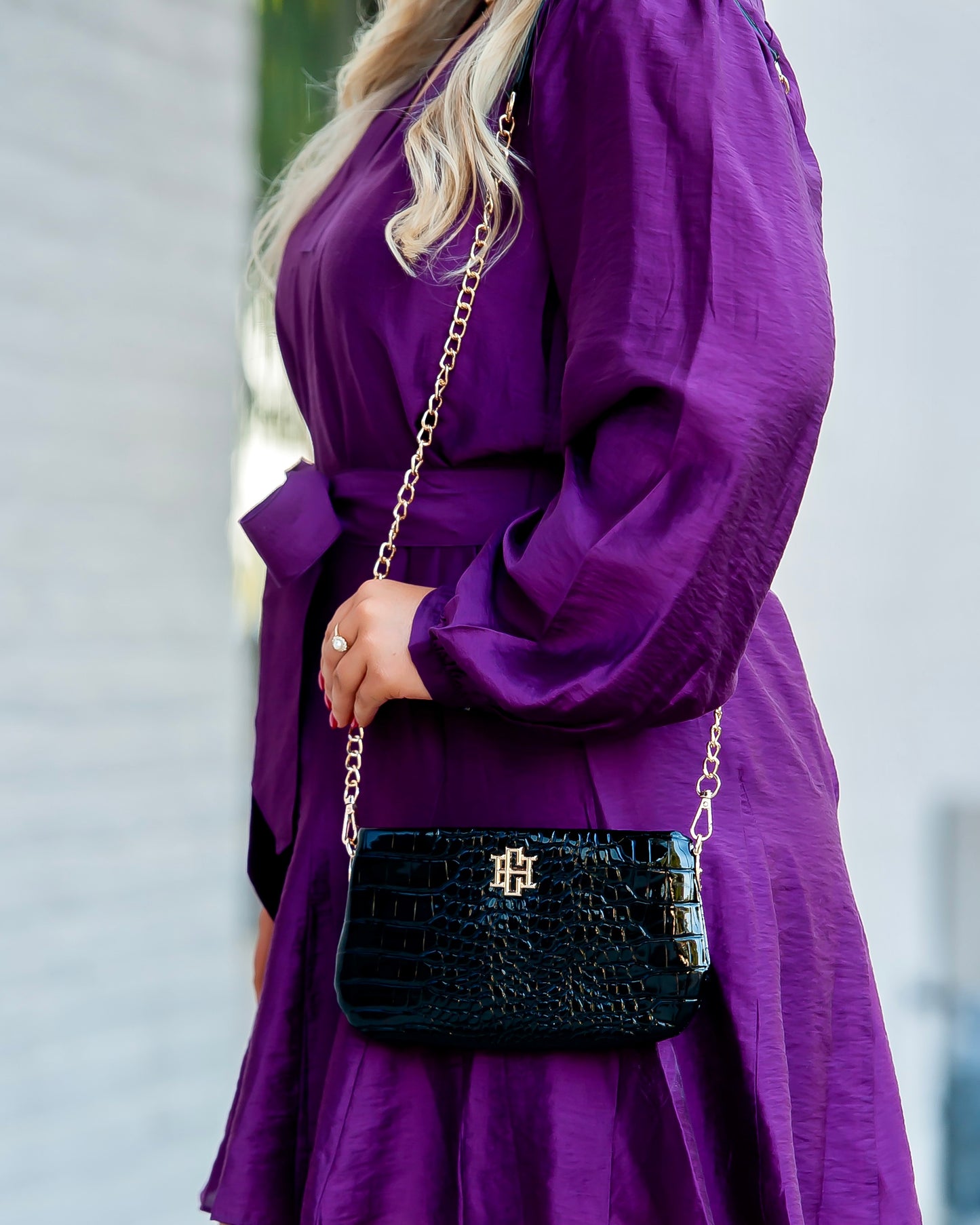 Livi Crossbody Black Patent EC