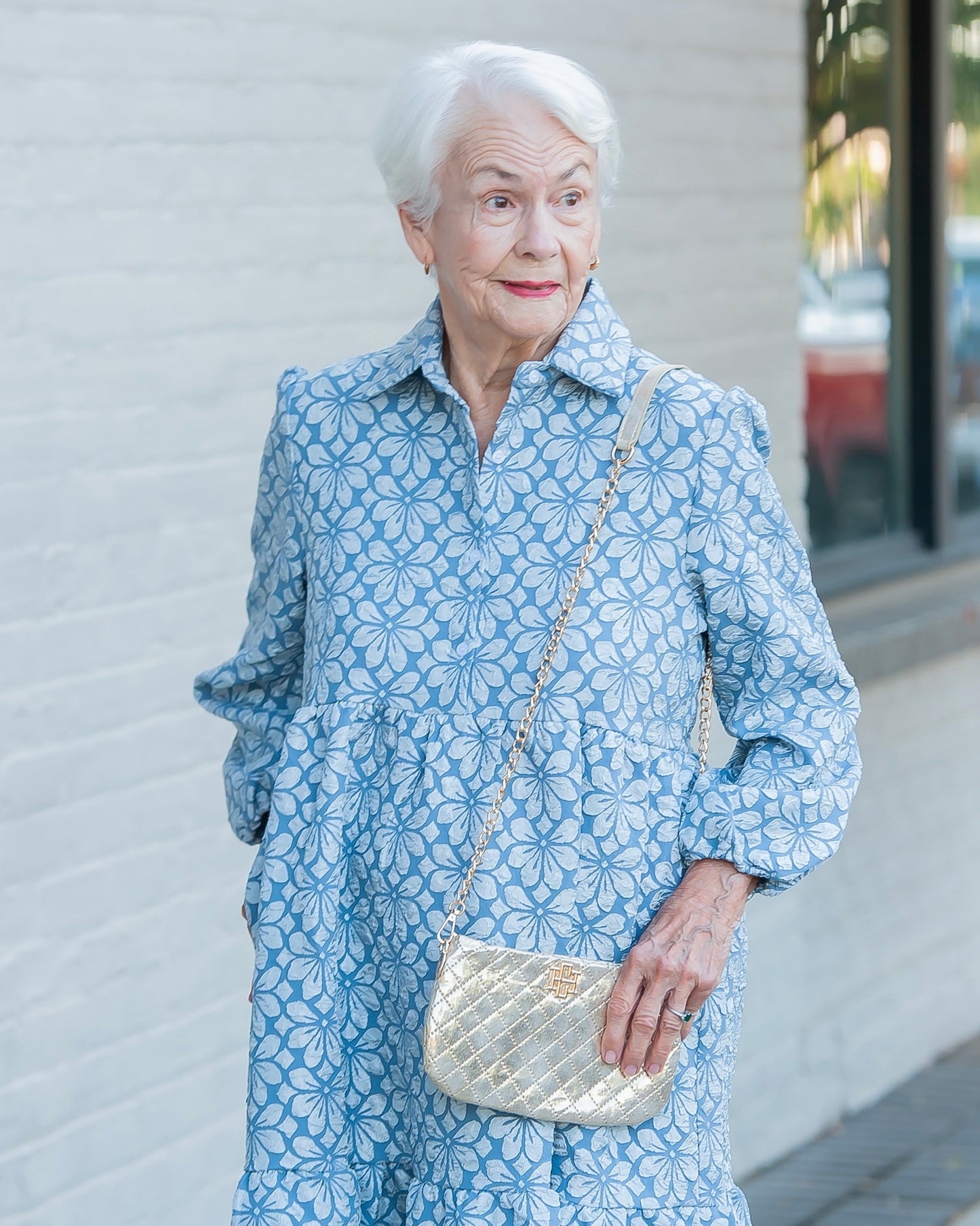 Livi Quilted Crossbody Champagne Pop