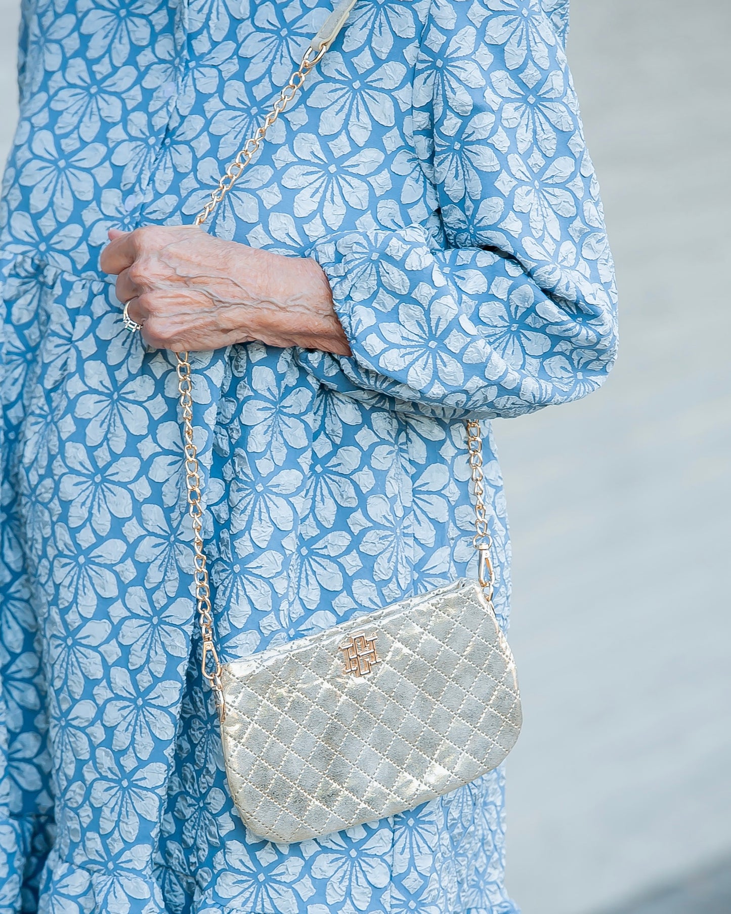 Livi Quilted Crossbody Champagne Pop