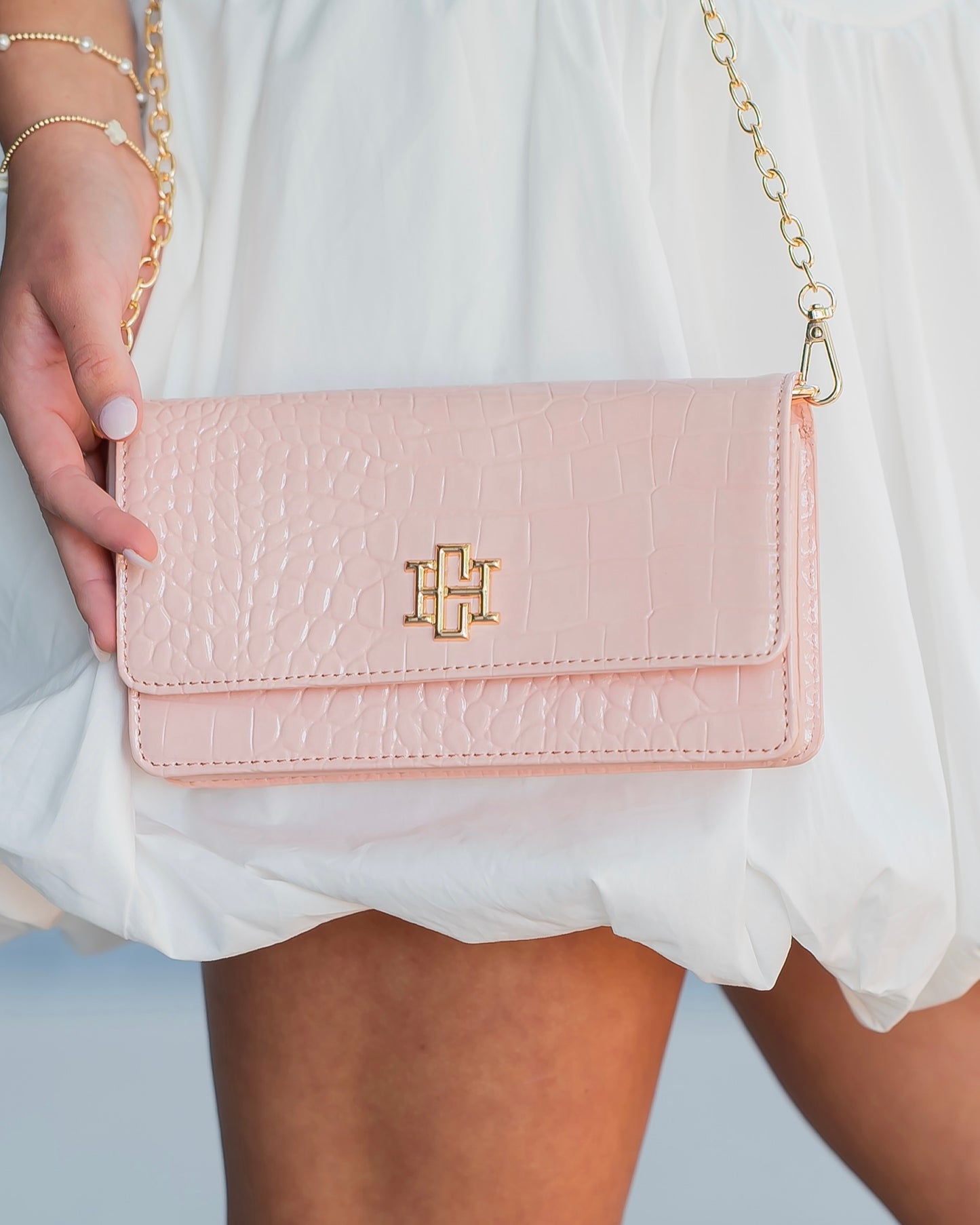 Brynleigh Clutch Crossbody Blush Patent EC