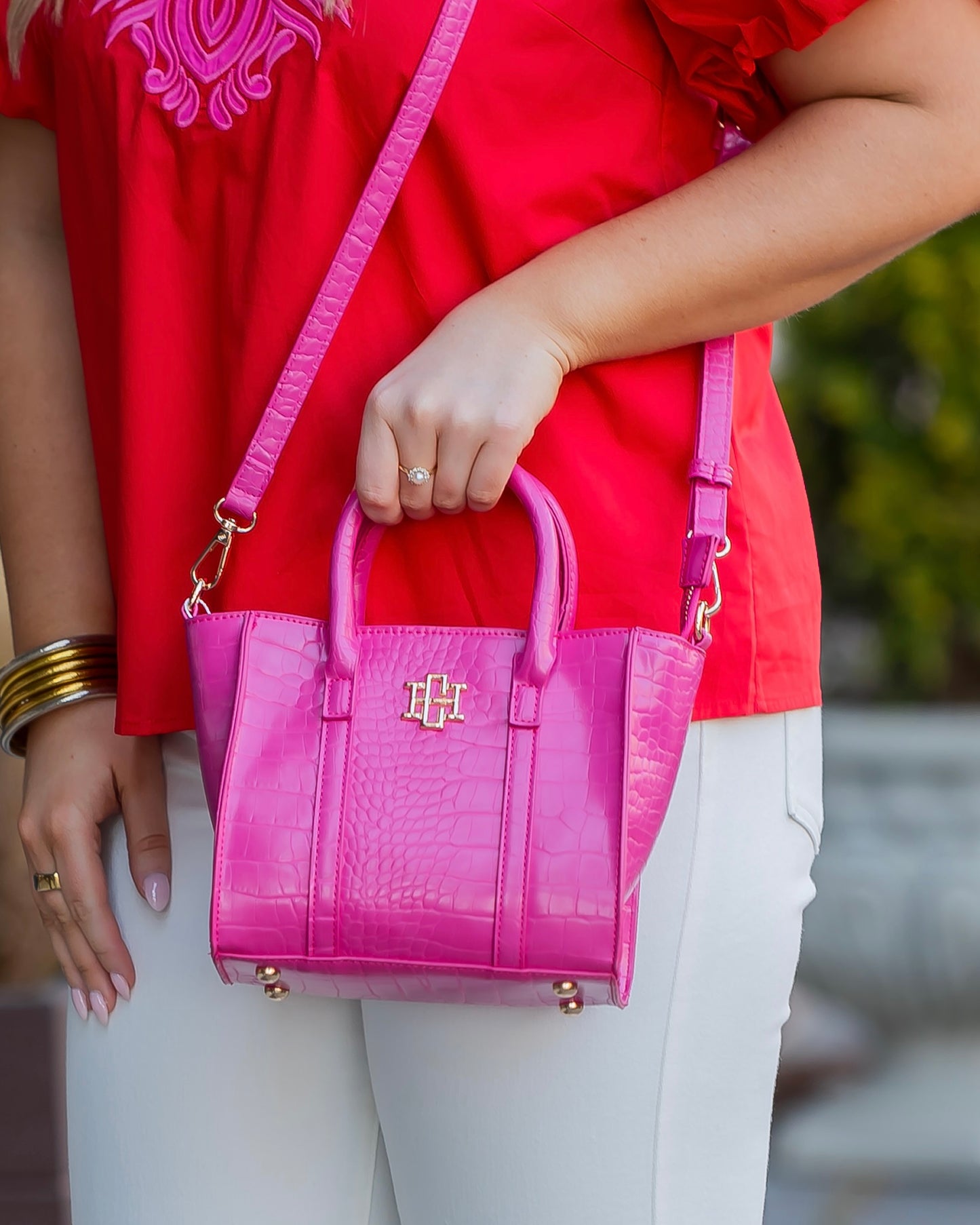 Merritt Mini Tote Hot Pink EC