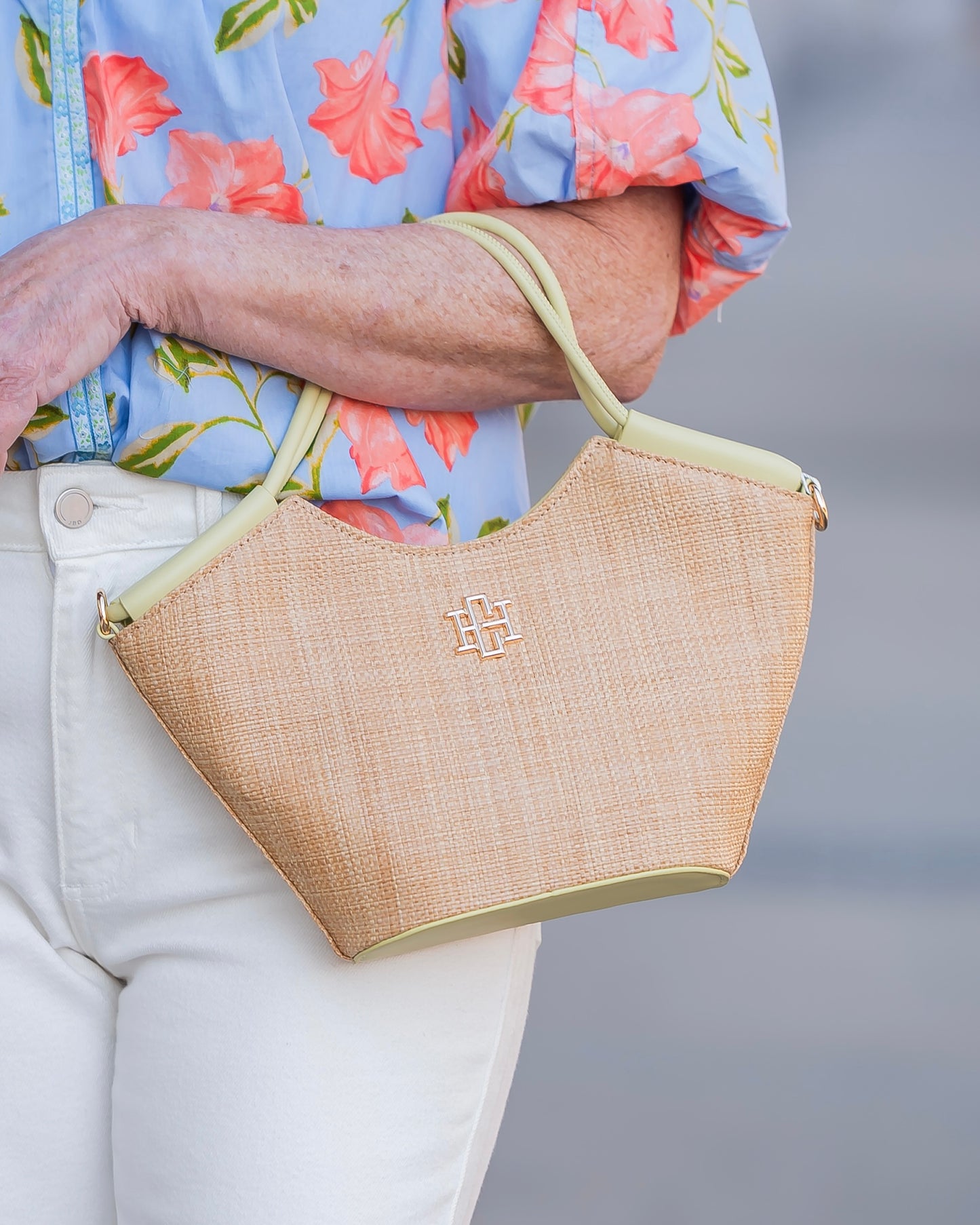 Leland Mini Tote Natural Lime