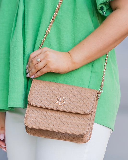 Evelyn Crossbody Woven Tan