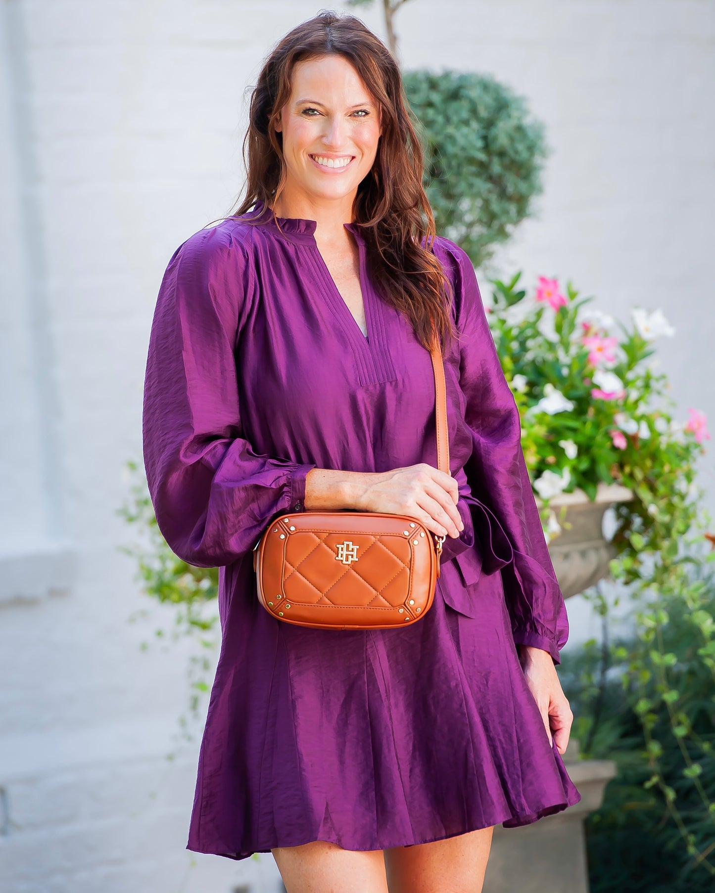 Sloane Studded Crossbody Saddle LD