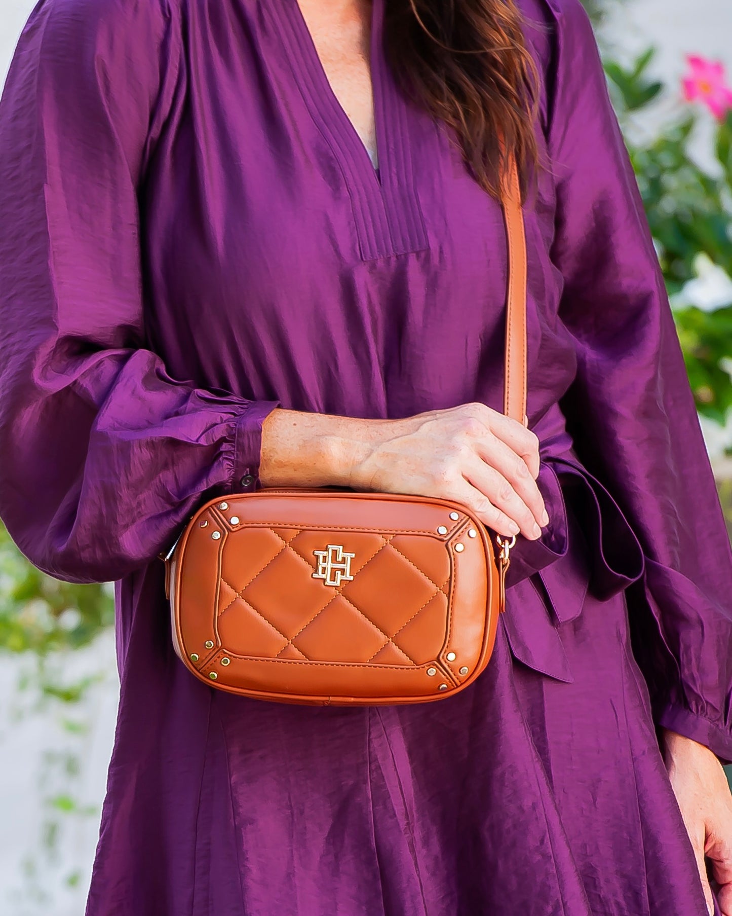 Sloane Studded Crossbody Saddle LD