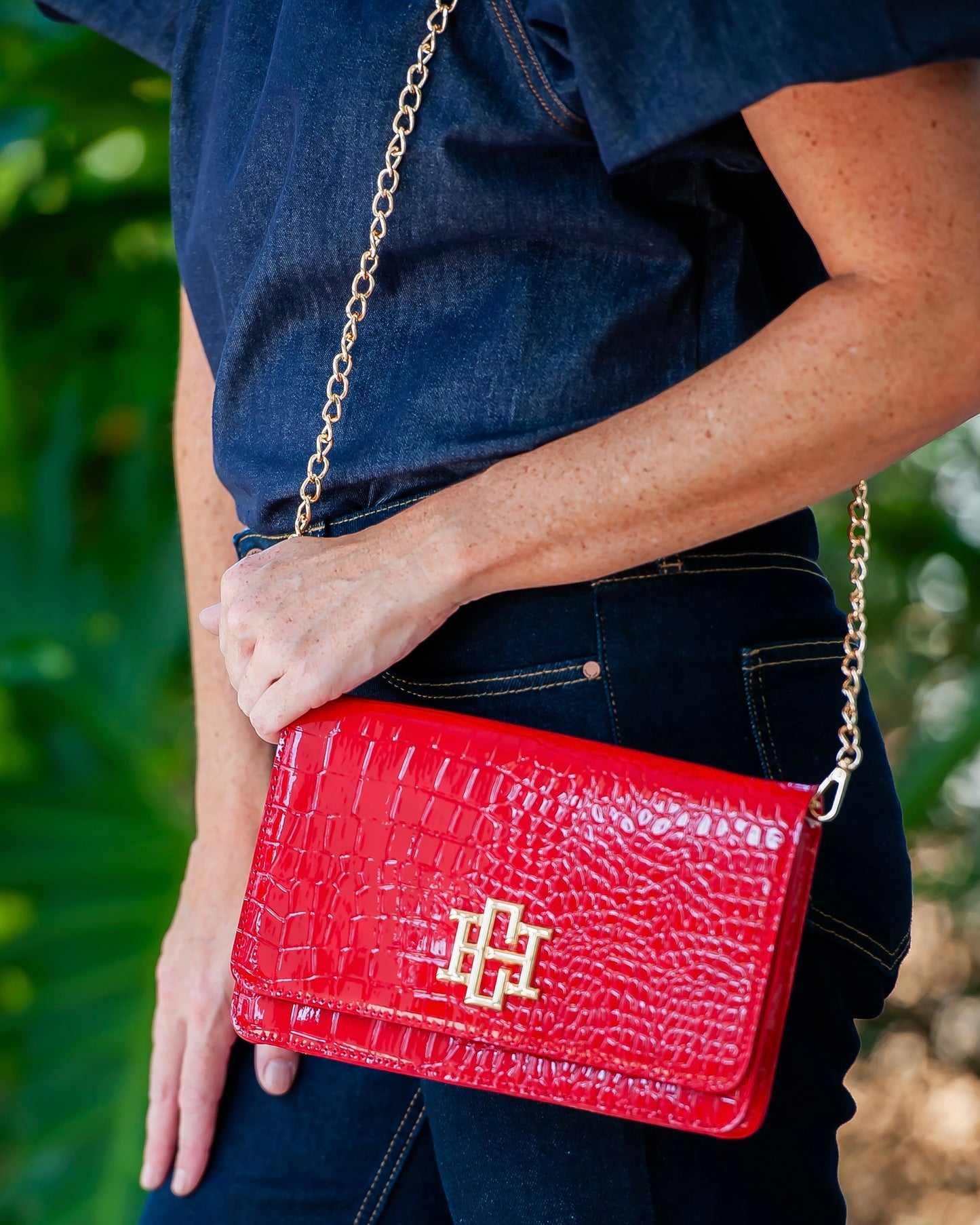 Bryn Clutch/Crossbody Red Patent EC