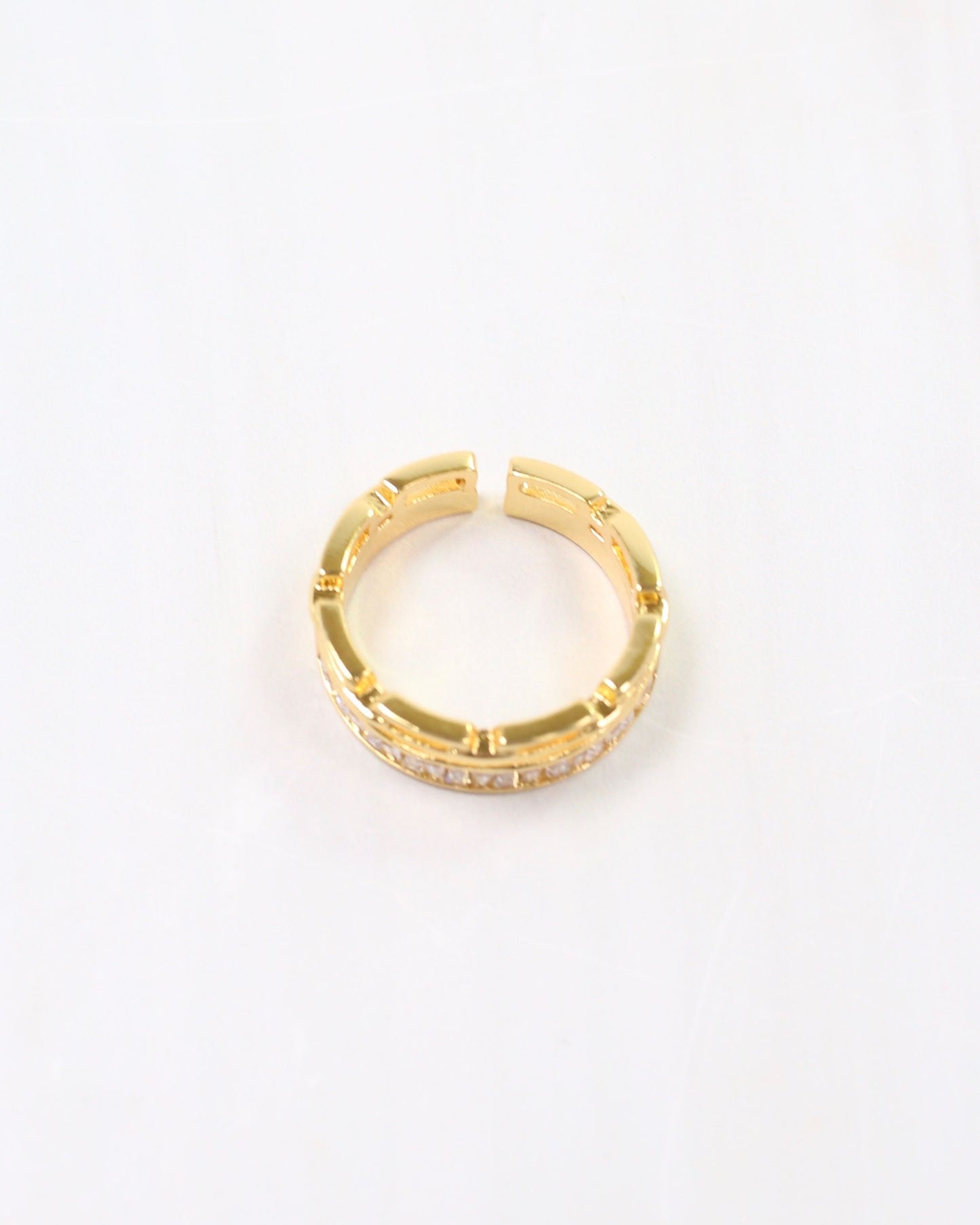Leighton Link and Crystal Ring Gold