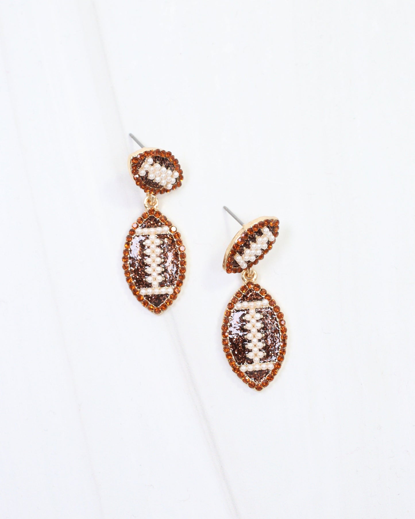 Fuller Football Earring Brown