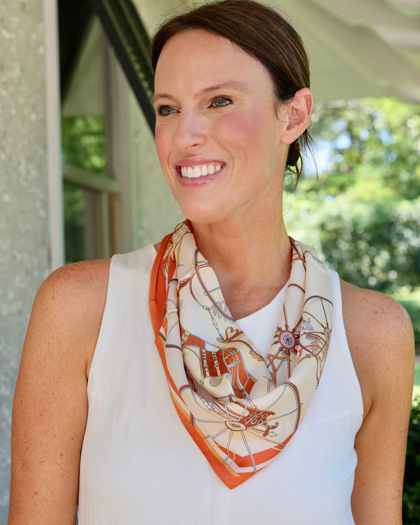 Fancy Carriage Scarf Orange