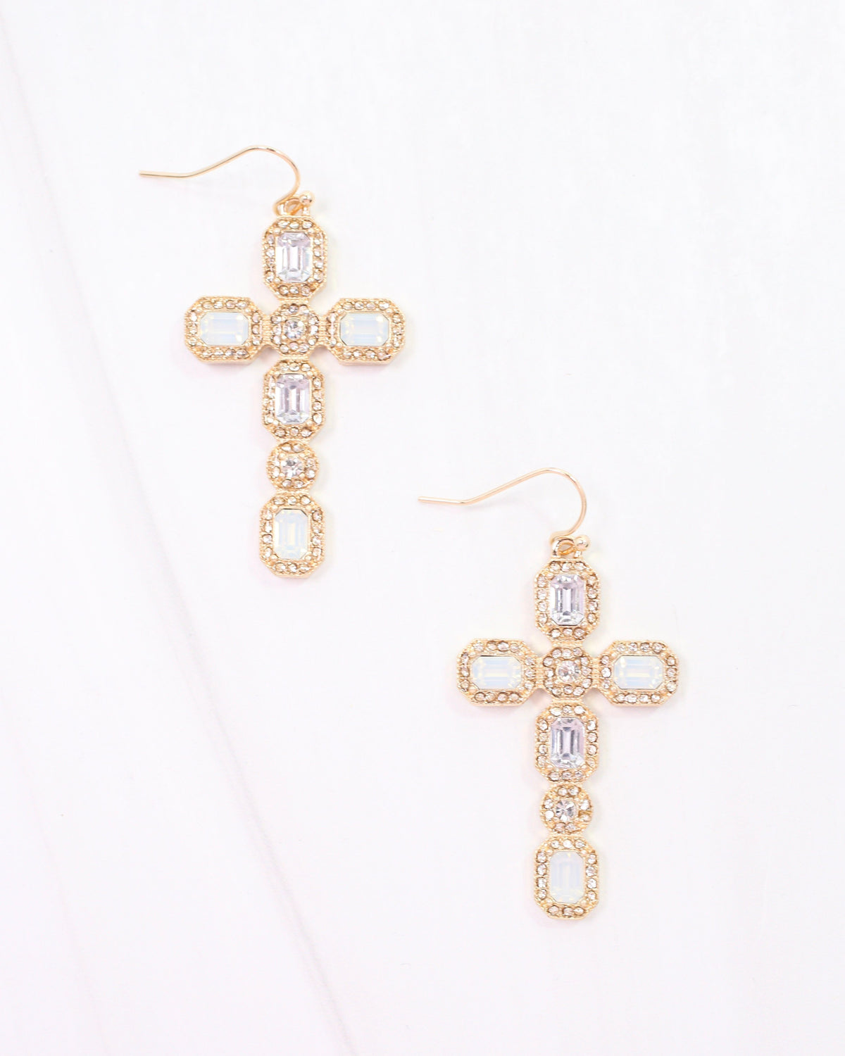 Carter Cross Earring White Opal