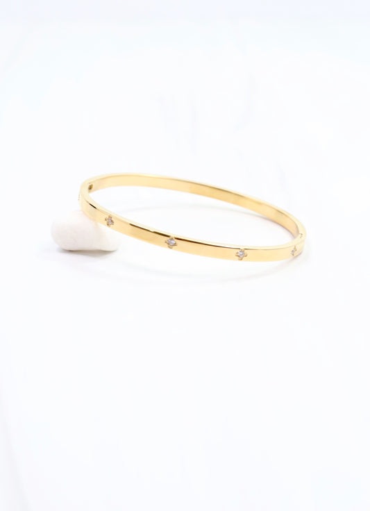 Kerry CZ Clover Bracelet WP Gold