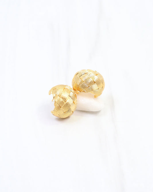 Westcott Woven Hoop Earring WR Gold