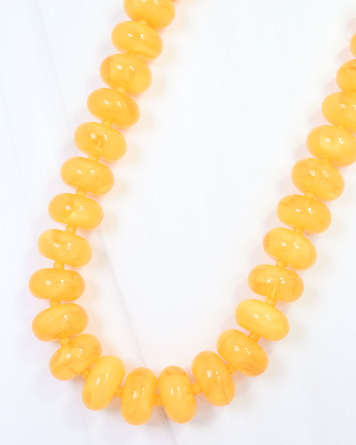 Davis Beaded Necklace Mustard