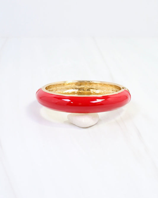 Jana Hinged Bangle Bracelet Red