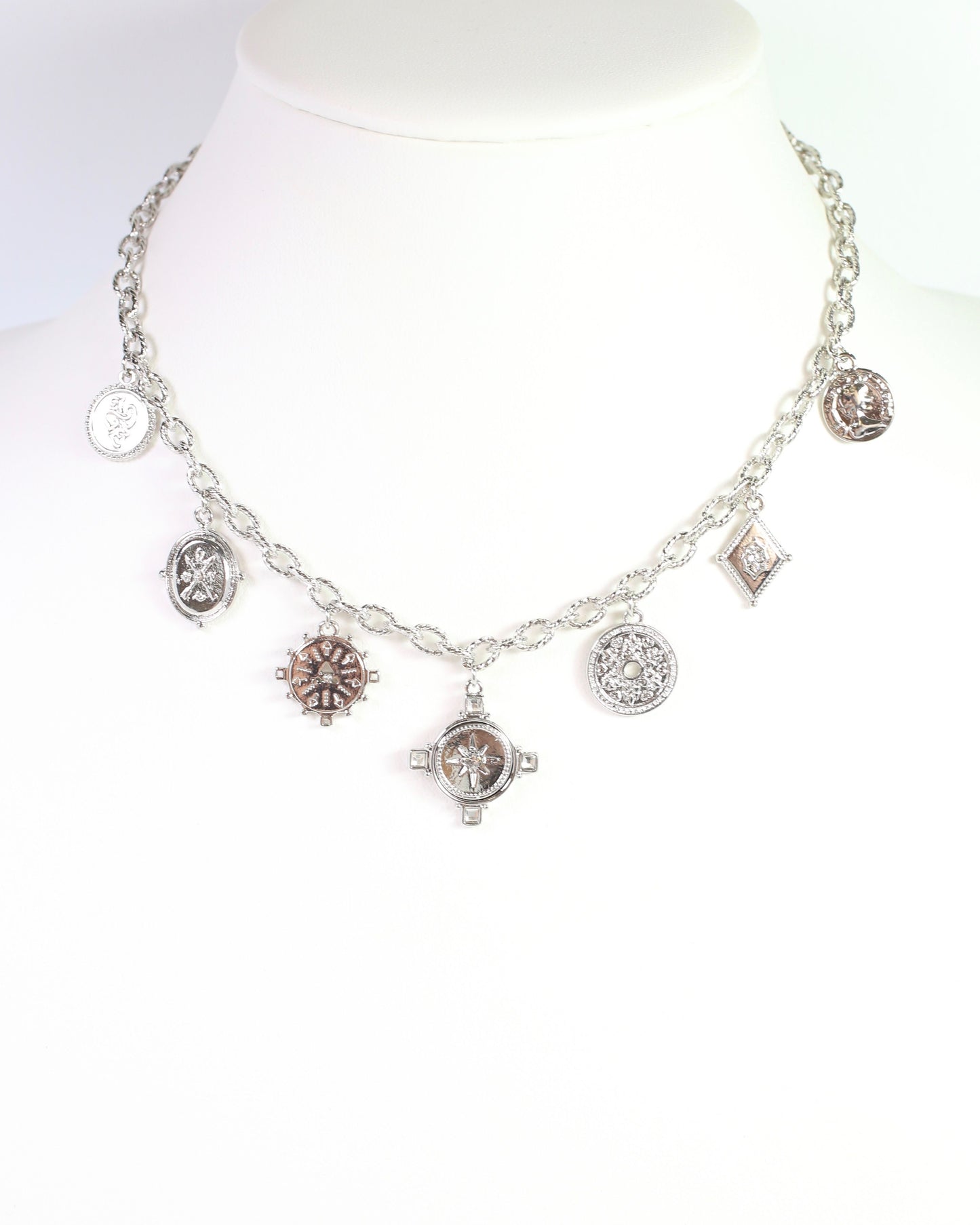 Mariann Charm Necklace Silver