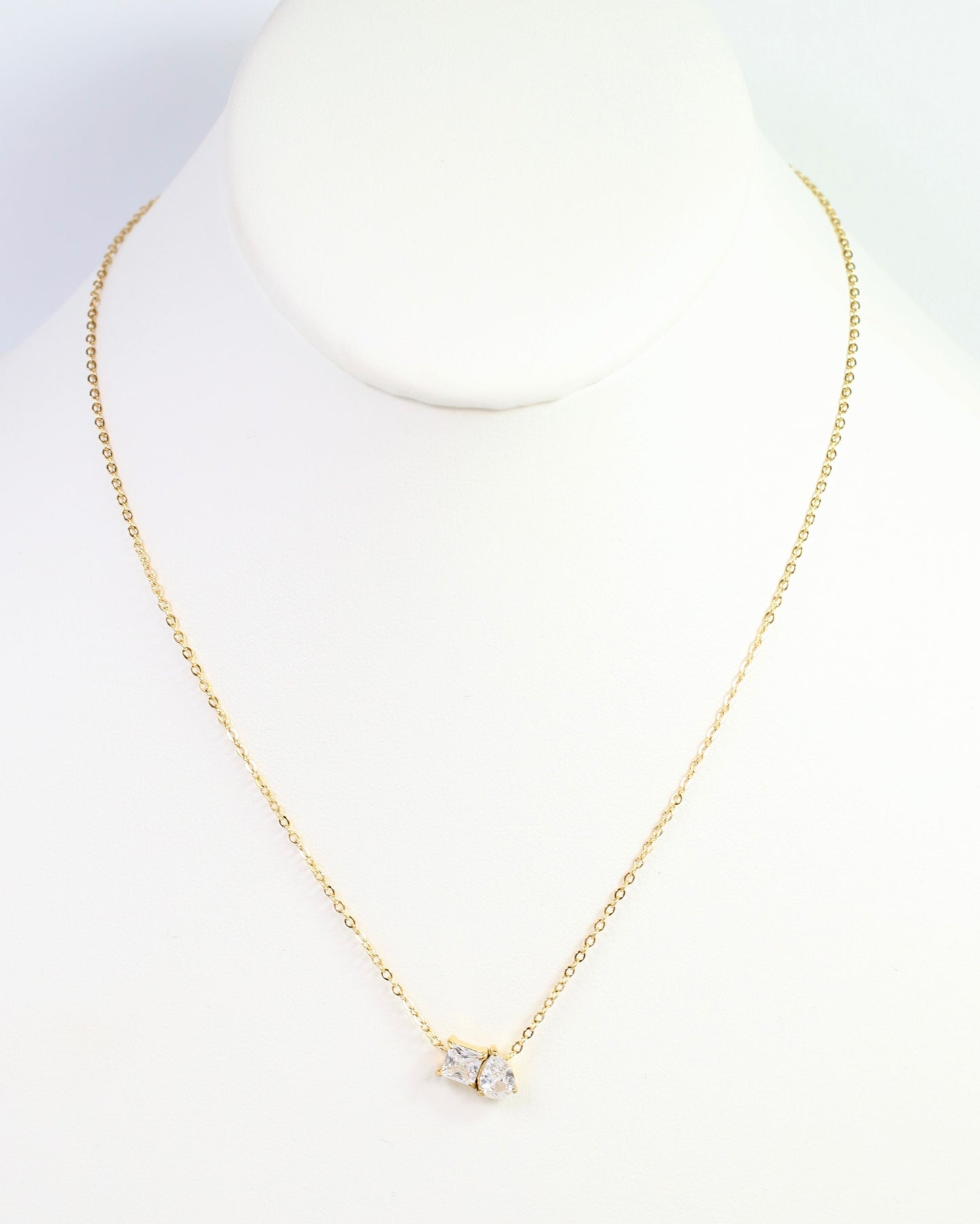 Windsor CZ Necklace Gold