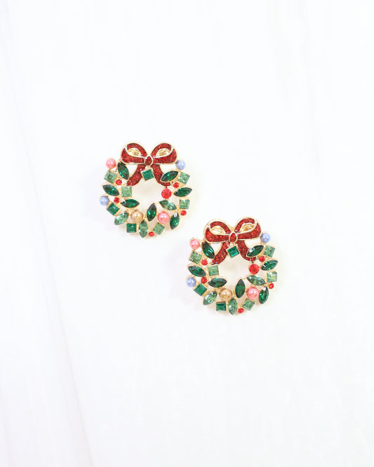 Woodsey Wreath Earring Green