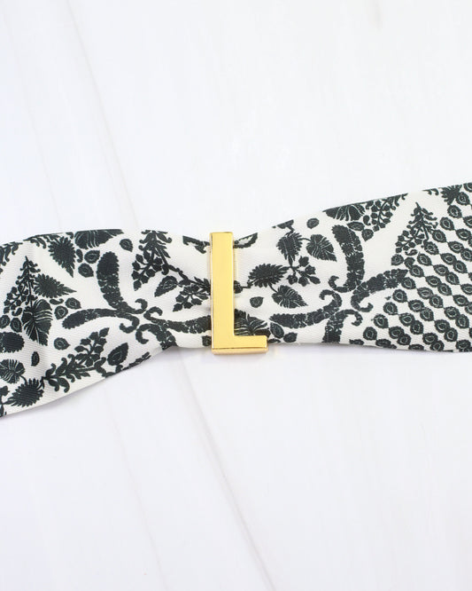 Arlett Initial Scarf Slide L Gold