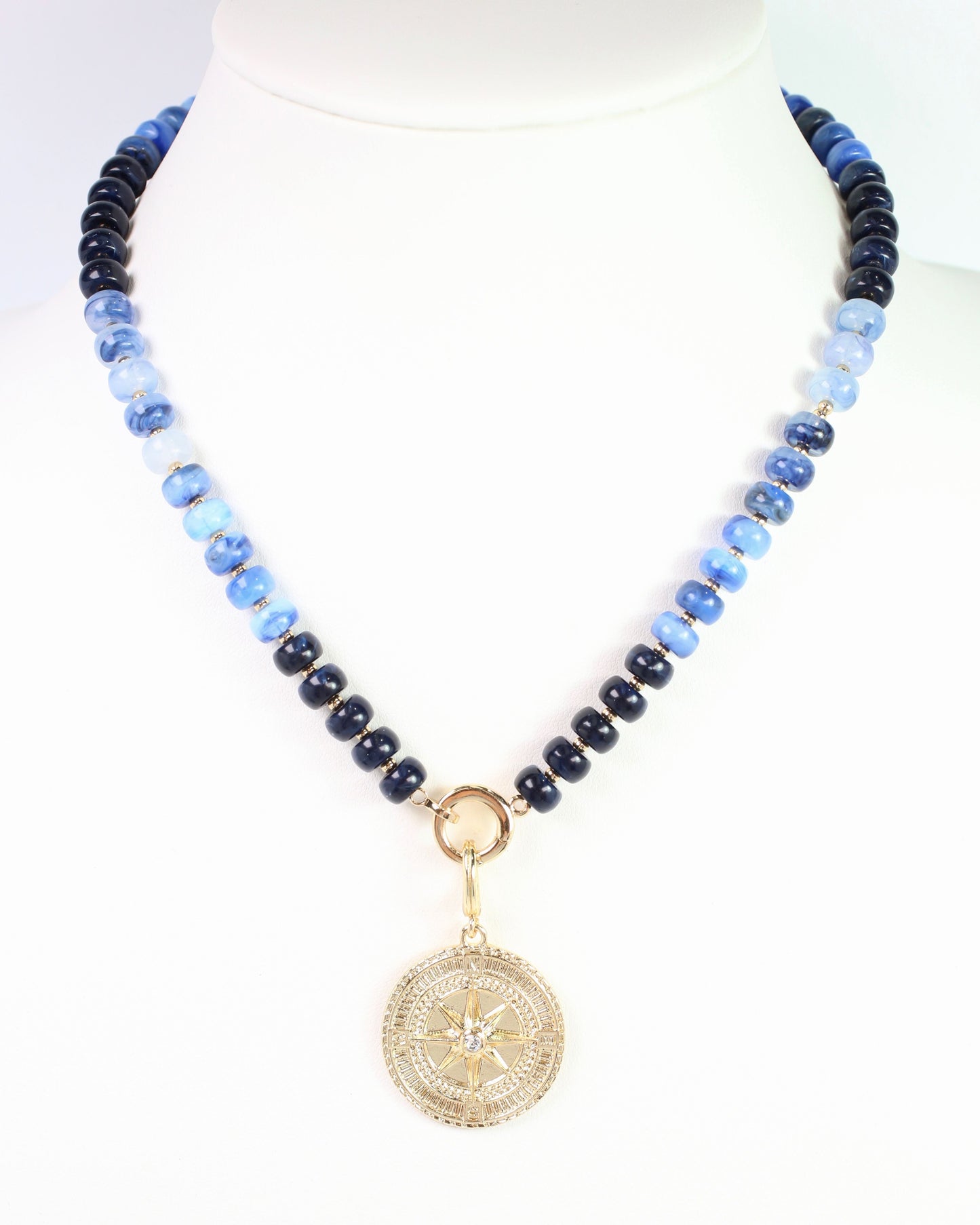 Collins Compass Charm Gold