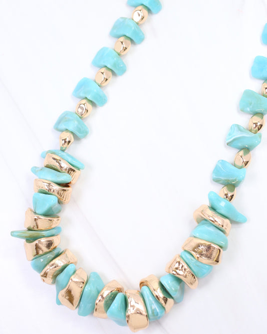 Aelia Beaded Necklace Turquoise