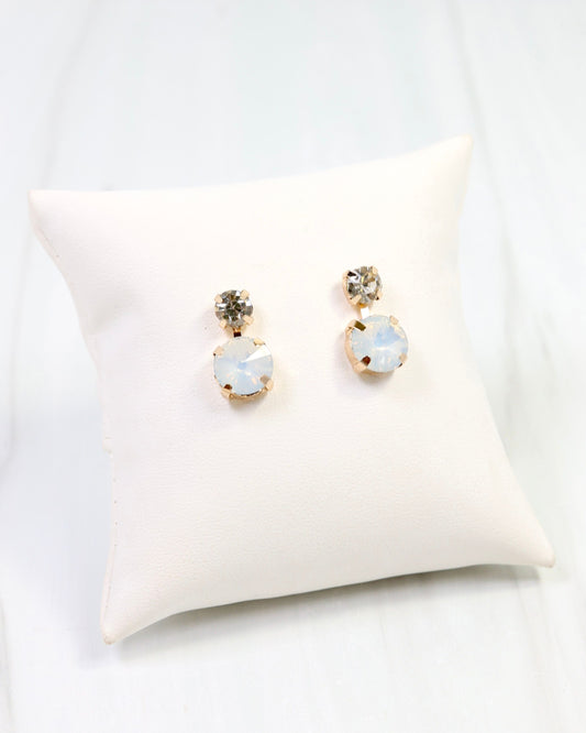 Radcliffe Rhinestone Earring White Opal