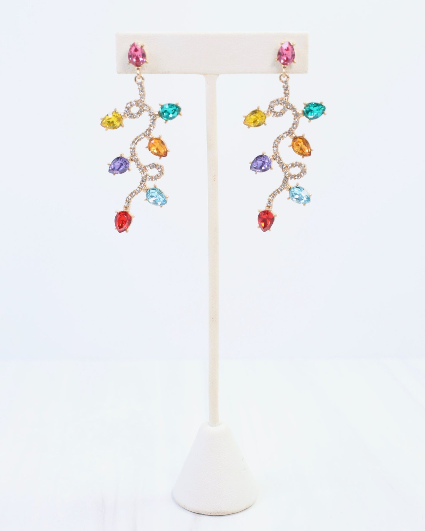 Christmas CZ Lights Earring Multi