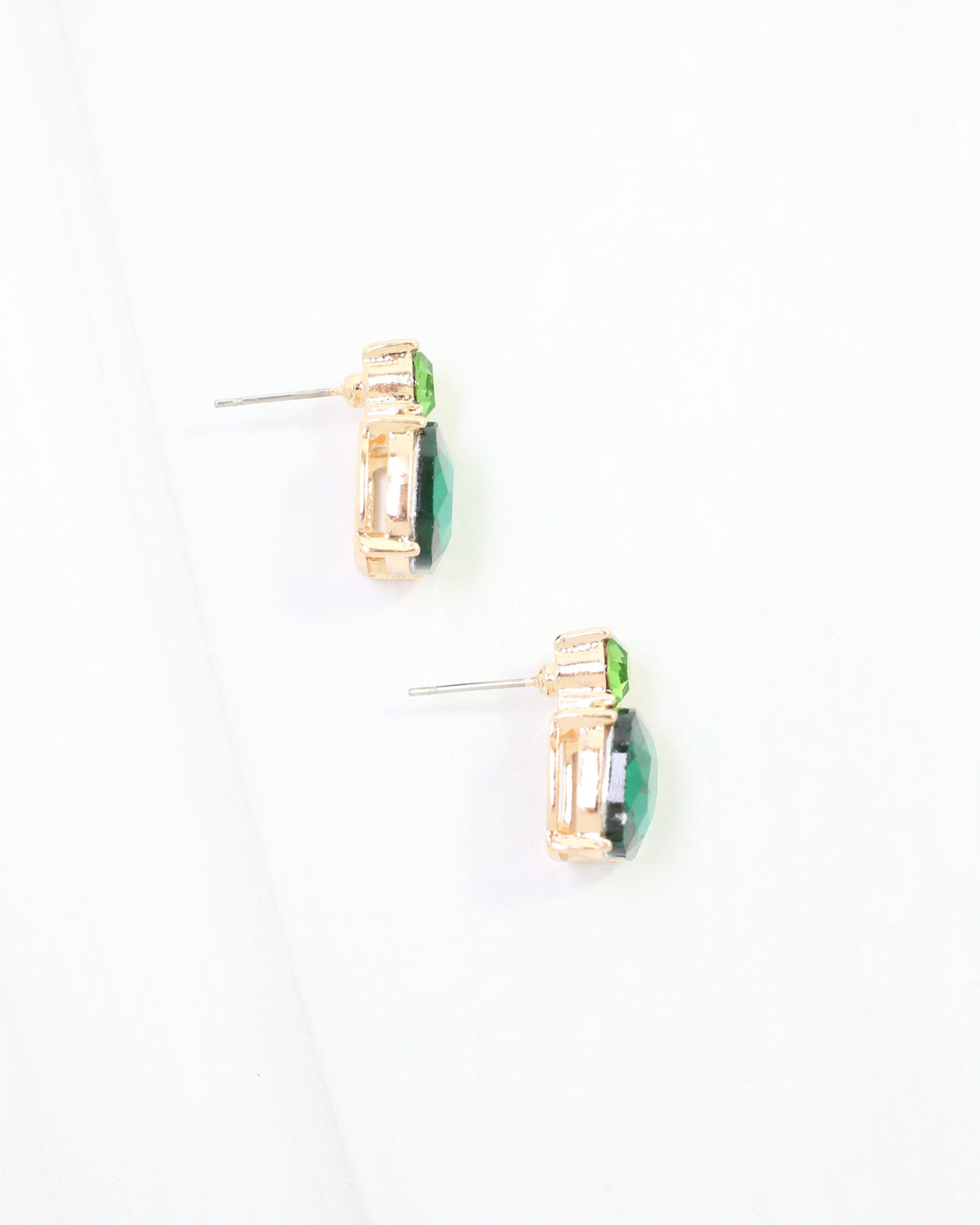 Roxanne Rhinestone Post Earring Emerald