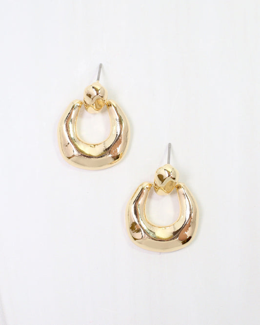 Lawton Horseshoe Earring Gold