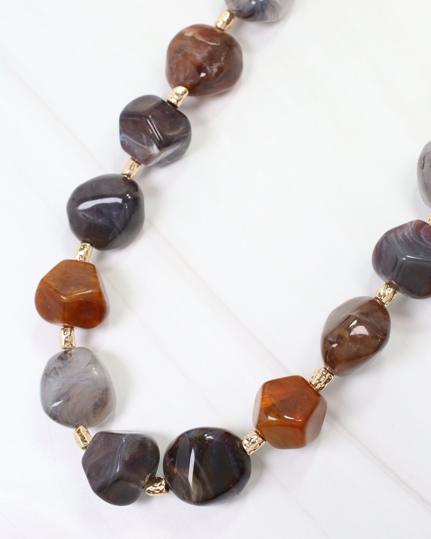 Scarborough Stone Necklace Gray Multi