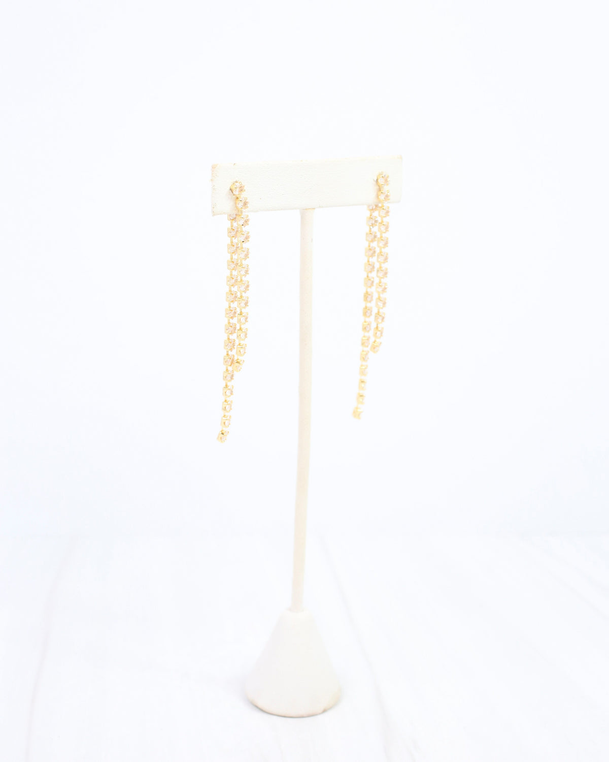 Talia CZ Front and Back Dangle Earring WR Gold