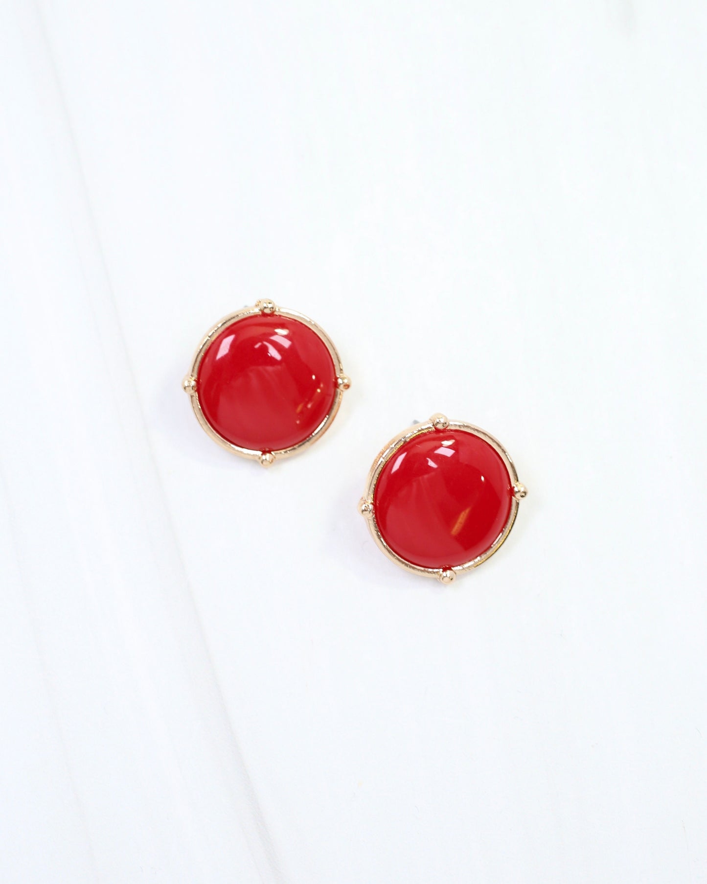 McKinley Stud Earring Red