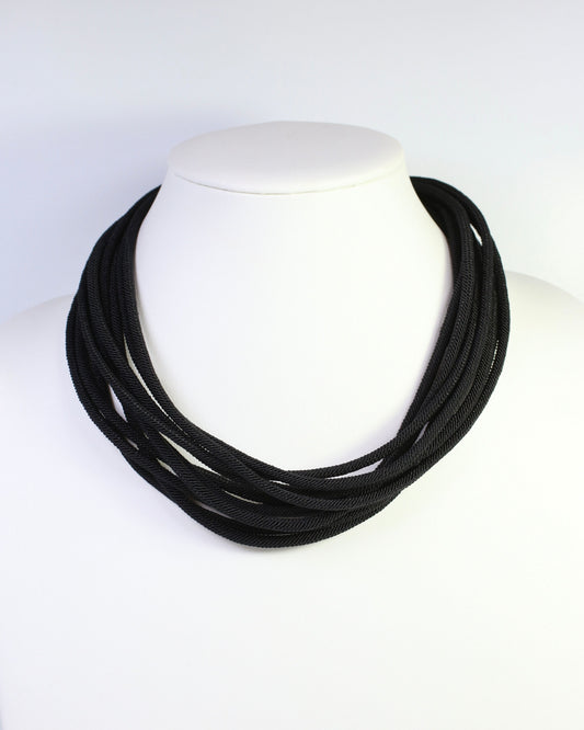 Cranston Cord Necklace Black