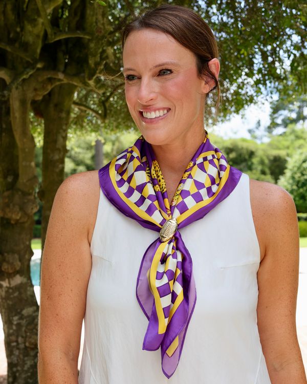 Hollis Scarf Medium Purple Gold