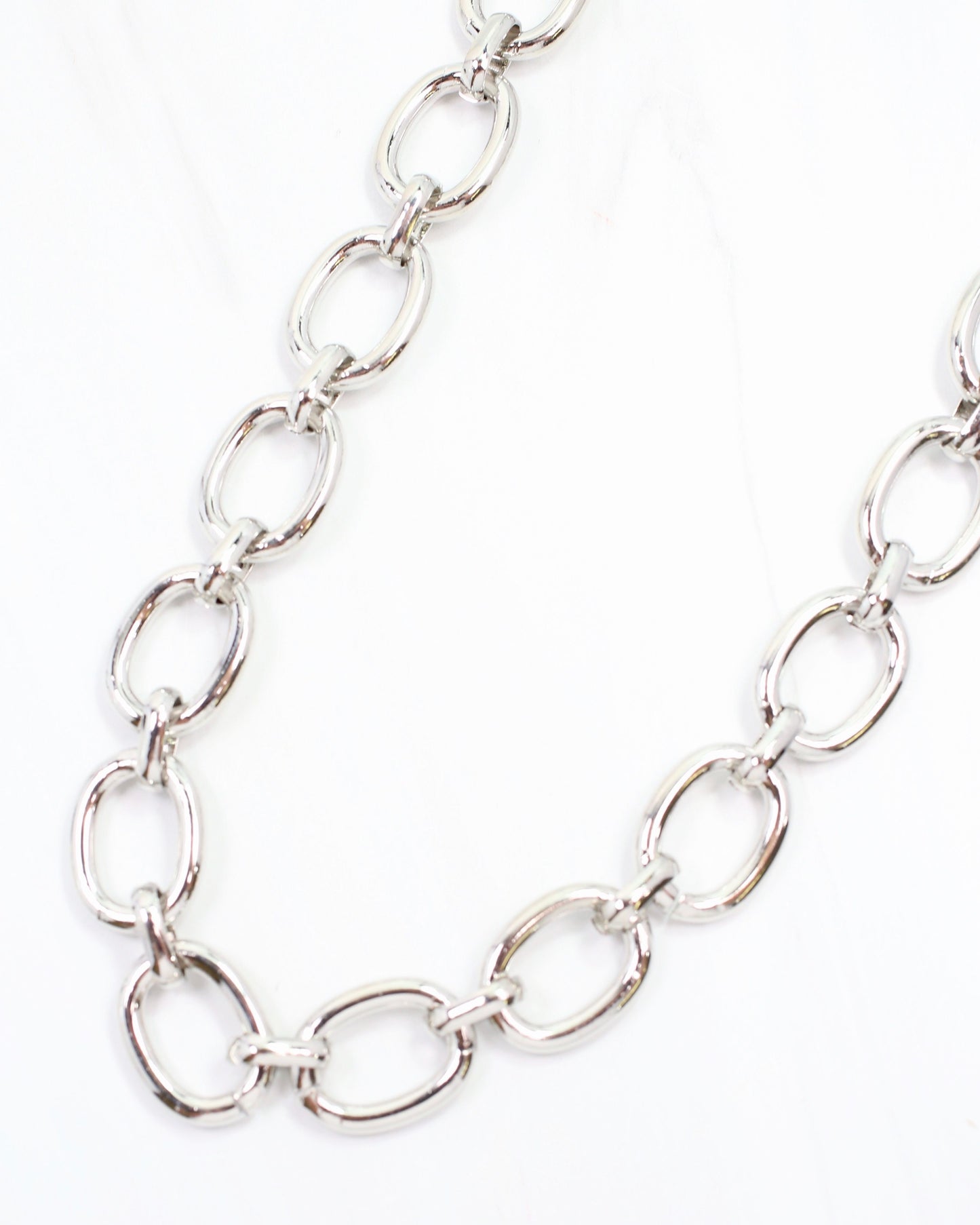 Carla Link Necklace Silver
