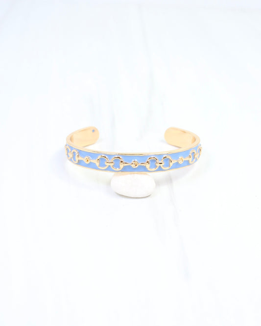 Kaylene Horsebit Cuff Bracelet Blue