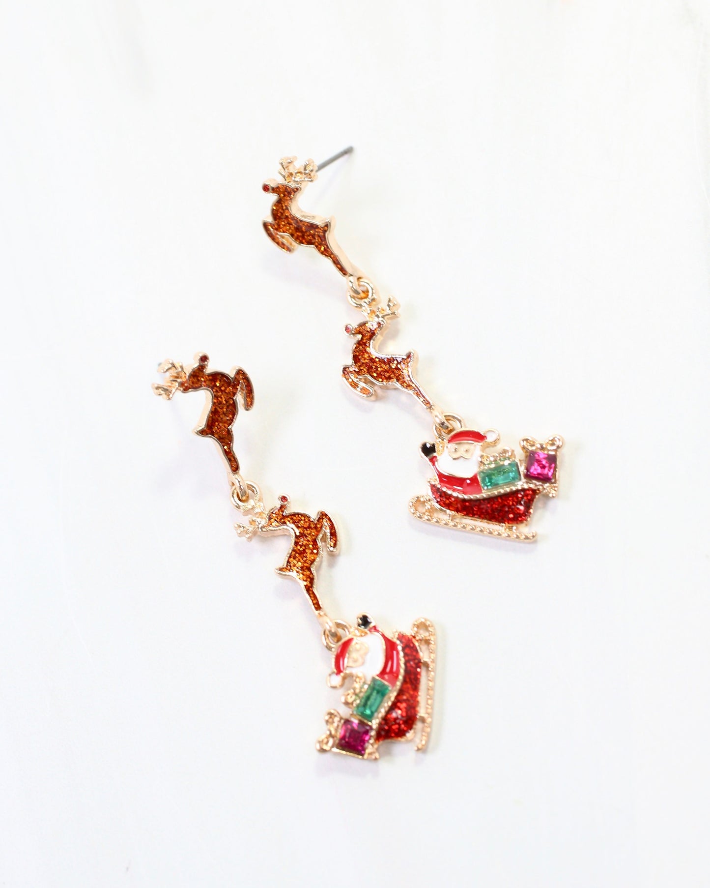 Rudolph Rules Earring Red