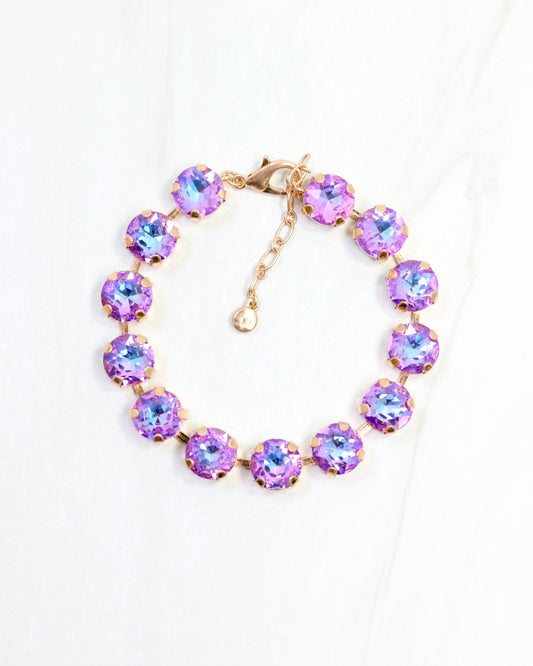 Andi Rhinestone Bracelet Purple AB