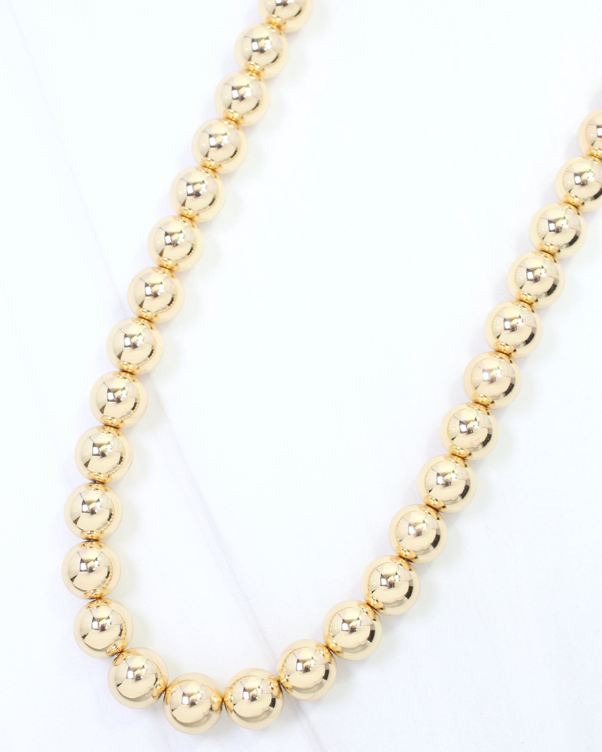 Bimini Medium Bead Necklace Gold