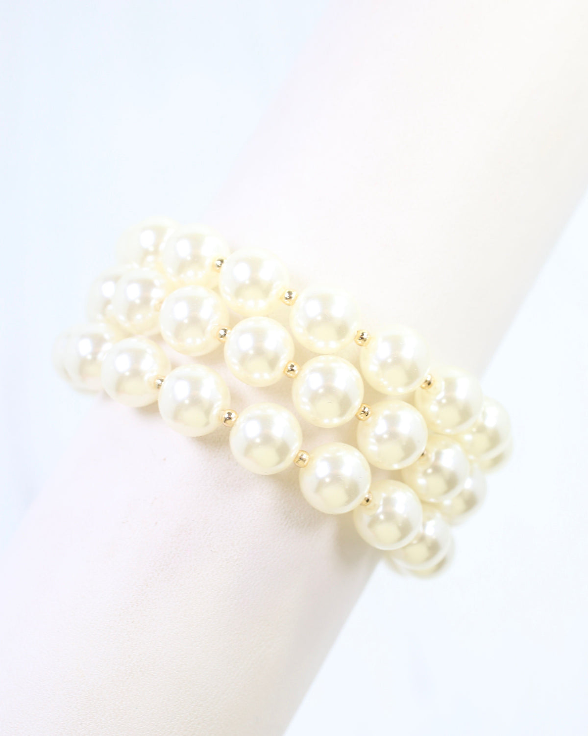 Baycrest Stretch Pearl Bracelet Set Gold