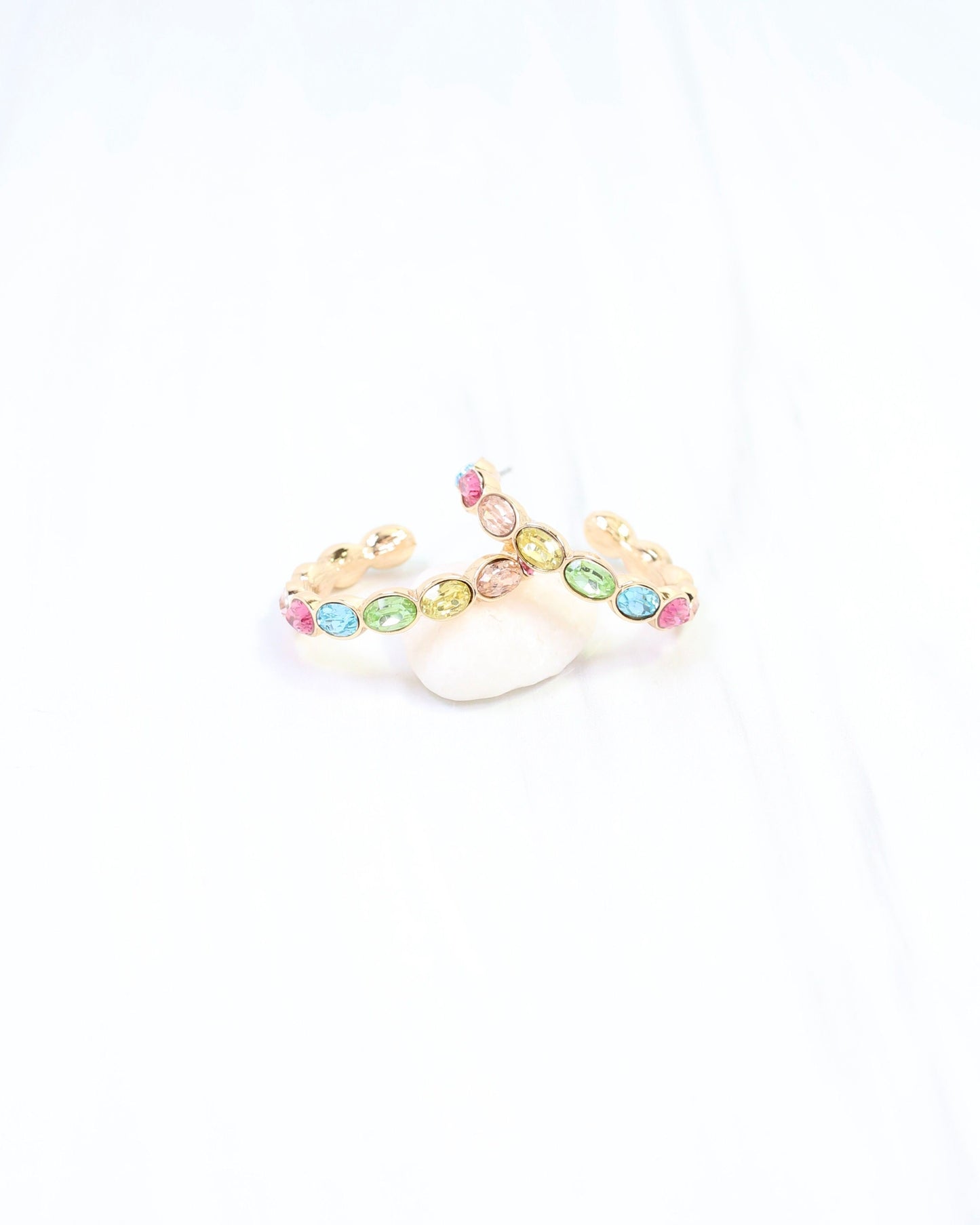 Karter Jeweled Hoop Earring Multi