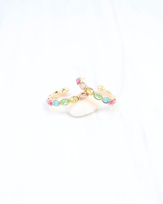Karter Jeweled Hoop Earring Multi