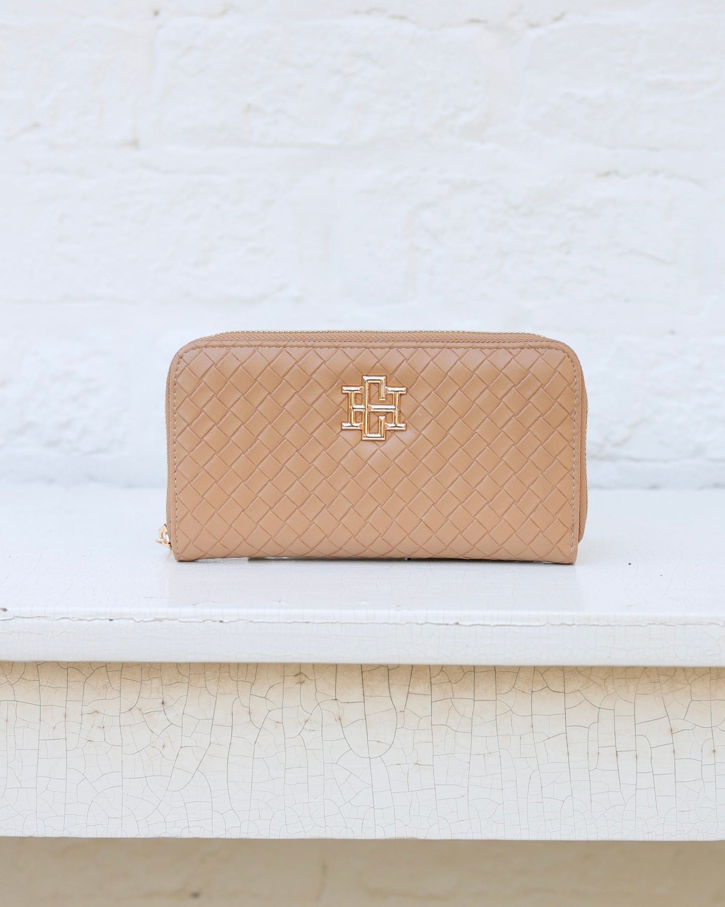 Penelope Wallet Woven Tan