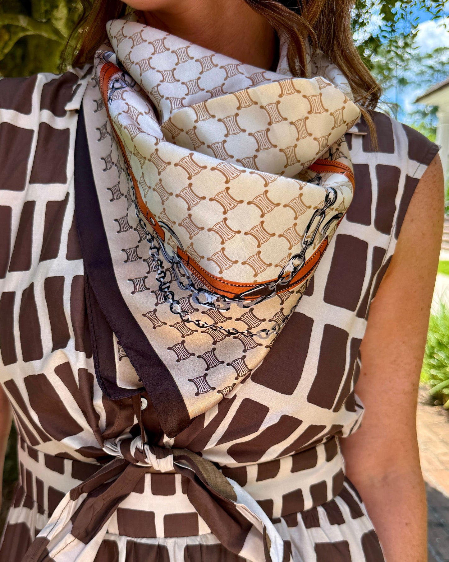 Saratoga Equestrian Scarf Beige