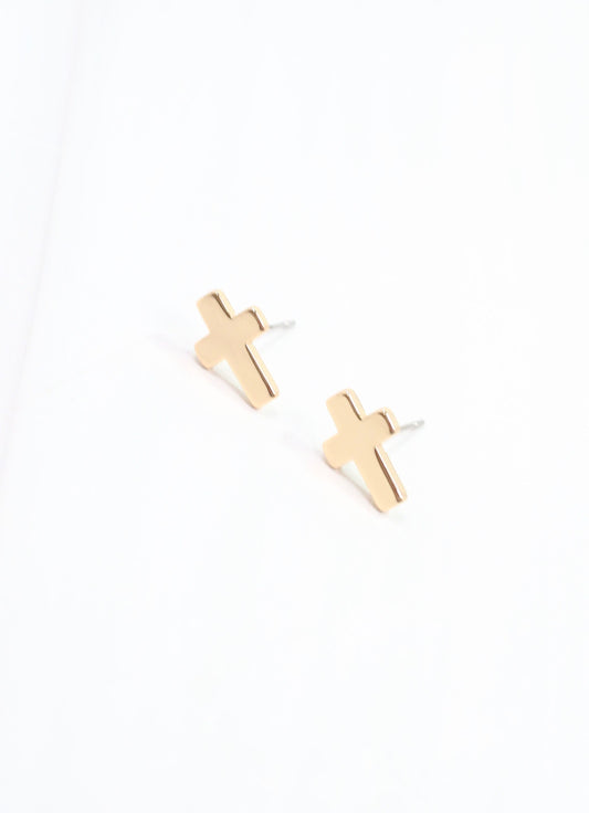 Christy Cross Earring Gold