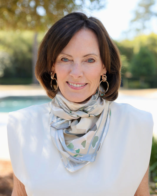 Wellford Garden Print Scarf Sand