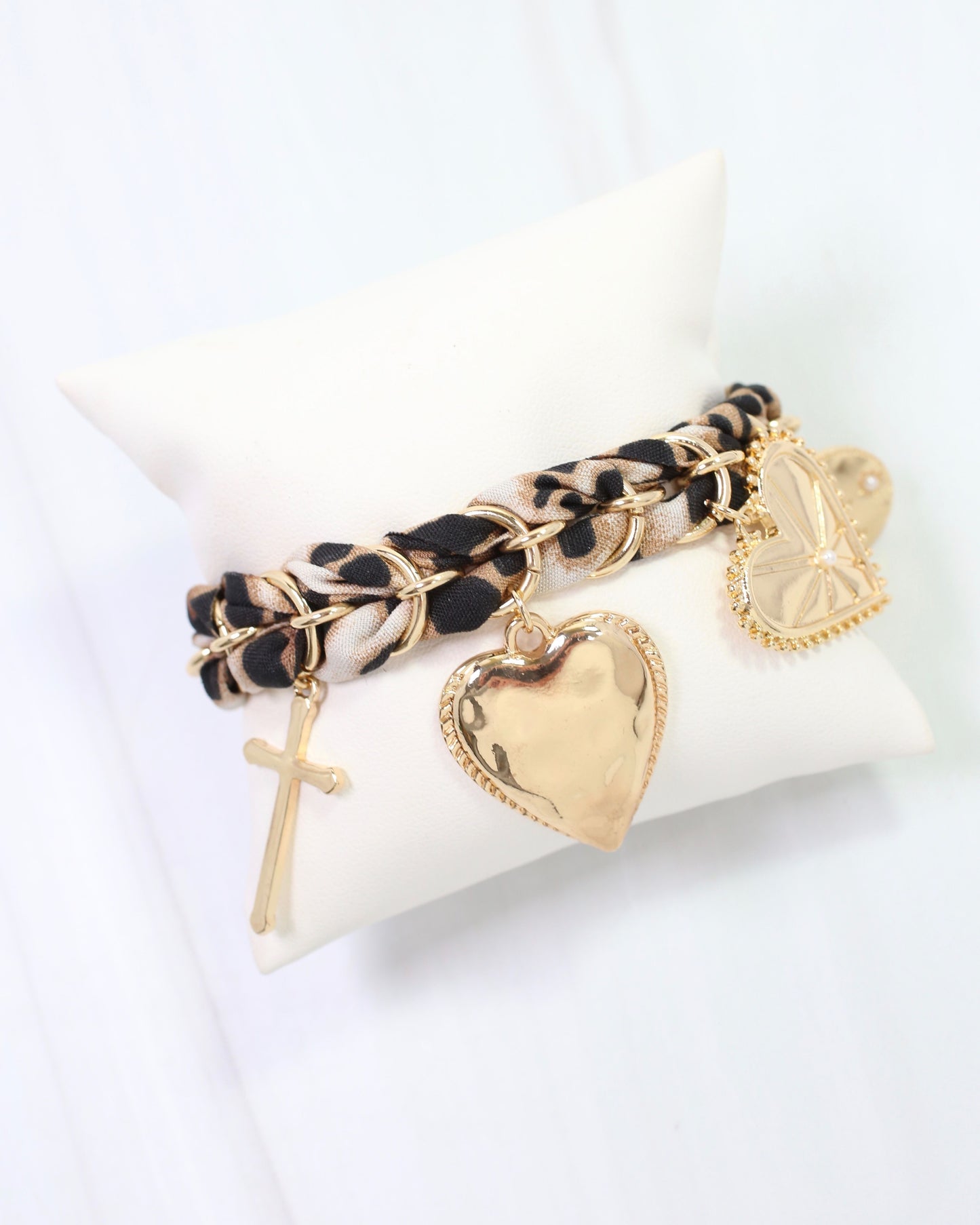 Burlington Chain Scarf Bracelet with Charms Leopard
