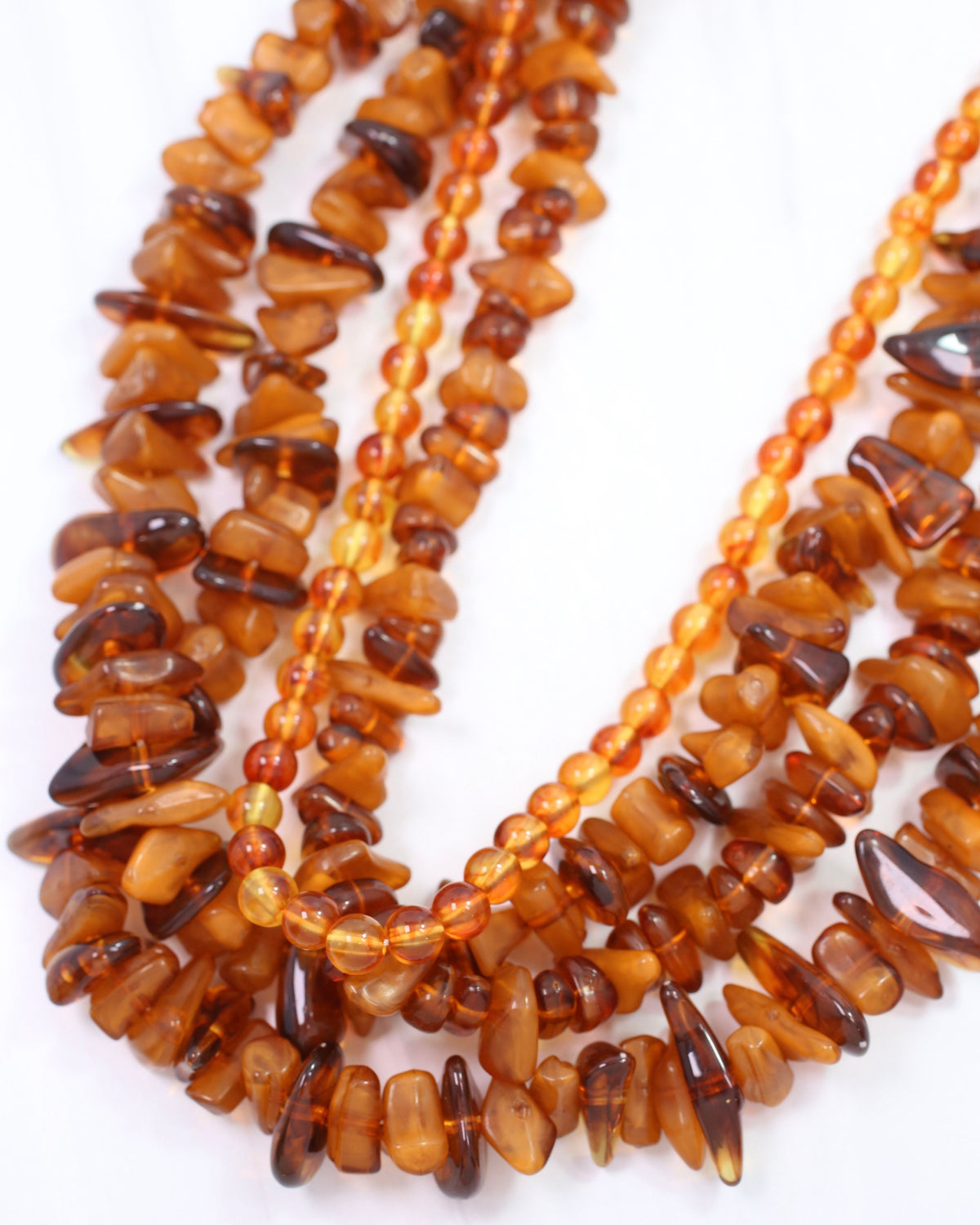 Rock On Beaded Necklace Brown